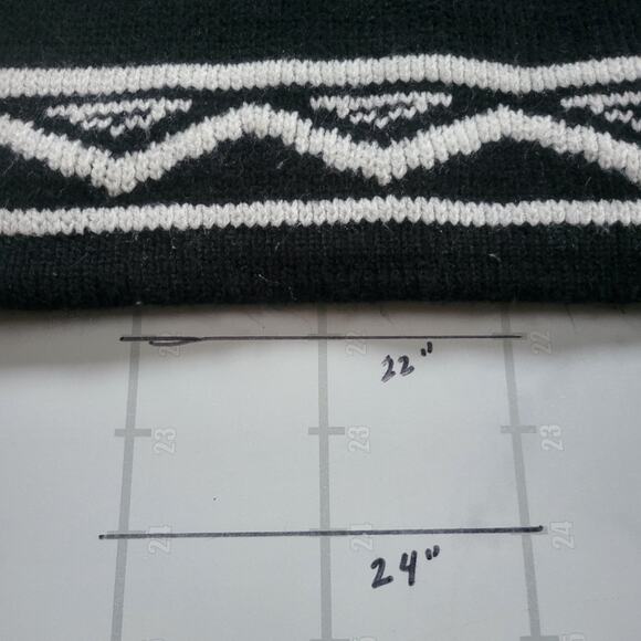 Vintage Gitano Sweater Womens L Black Aztec Southwestern Mock Neck Geometric - Picture 7 of 7